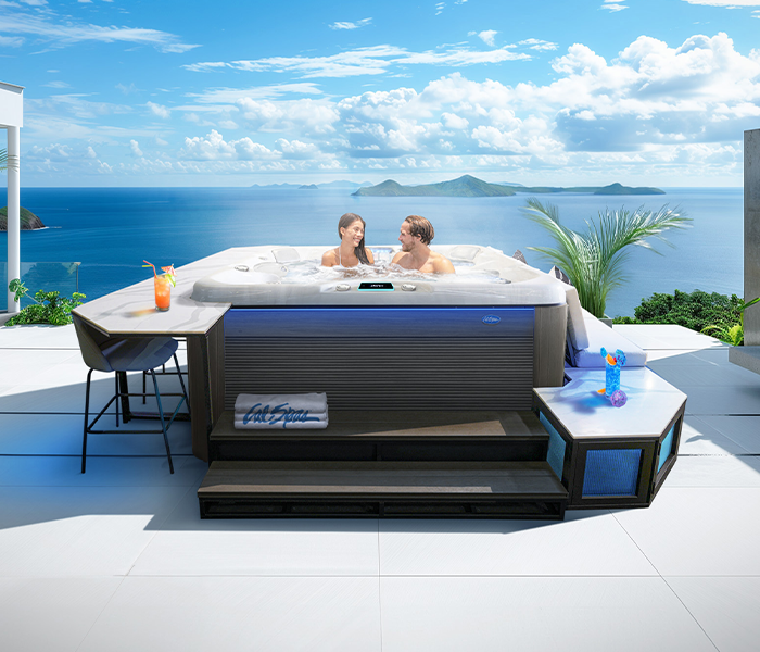 Calspas hot tub being used in a family setting - Laguna Niguel